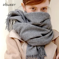 solid cashmere scarf woman fashion warm and thick winter scarf for women simple and long womens high quality scarf 2020