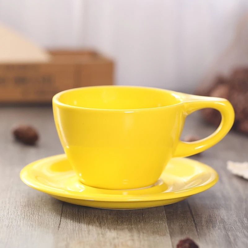 

Modern Simple Tea Cup Set Porcelain European Style Coffee Cup Set Eco Friendly Reusable Cute Tazas De Cafe Drinkware EB50BD