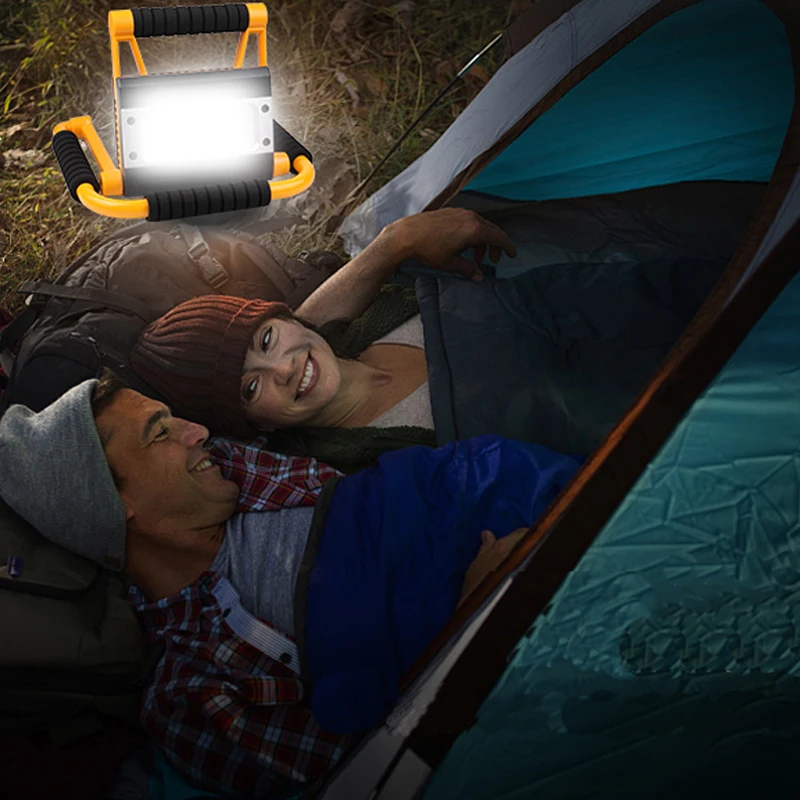 

Portable Work Lamp Spotlight Cob Work Light Rechargeable Flashlight Waterproof Camping Lamp Outdoor Searchlight 200W