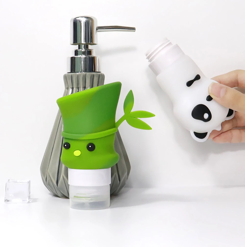 

Silicone Portable Refillable Bottle Empty Travel Packing Press For Lotion Shampoo Skin Care Cosmetics Squeeze Containers Tool