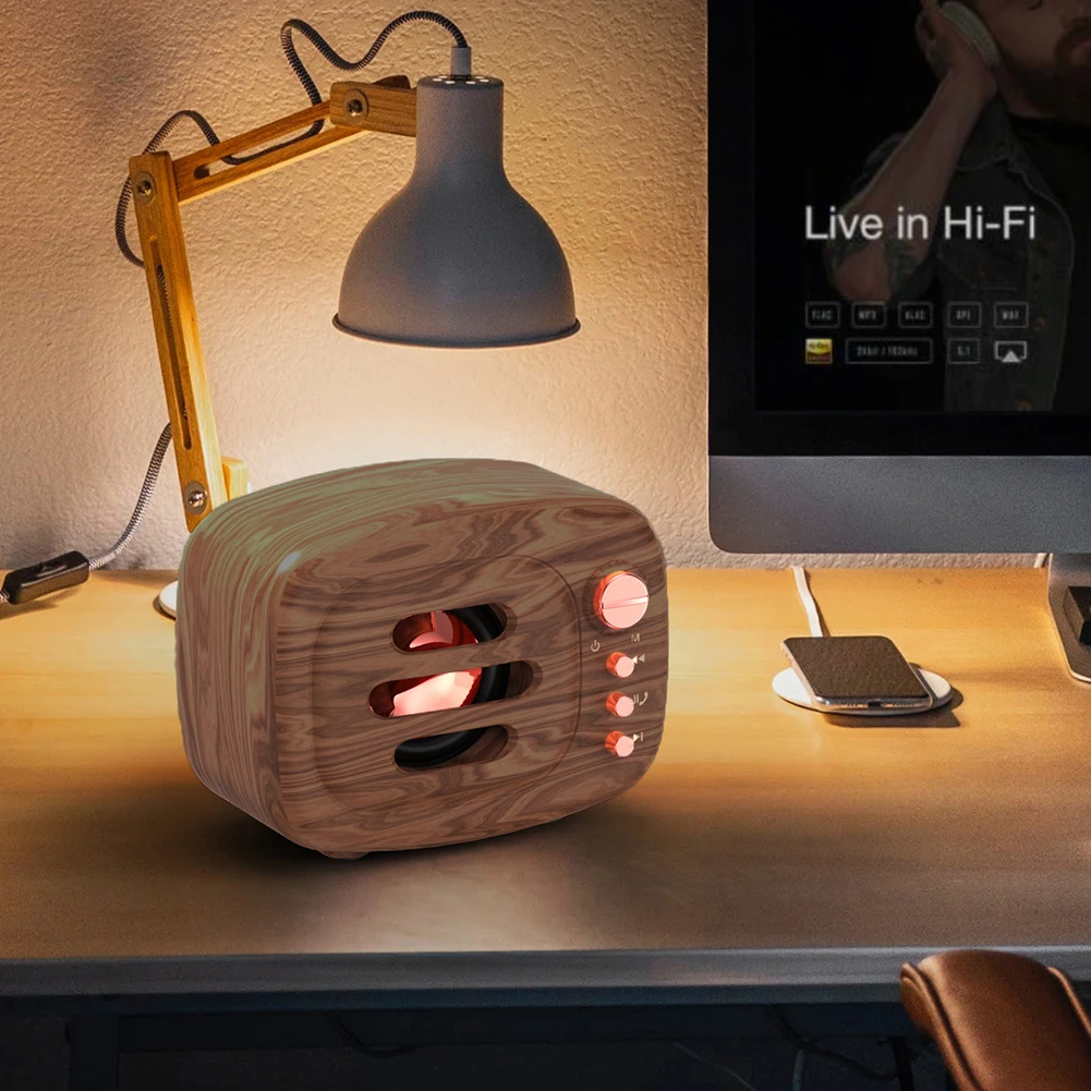 Портативный Bluetooth динамик Ретро Мини беспроводной USB/TF карта музыкальный плеер HIFI