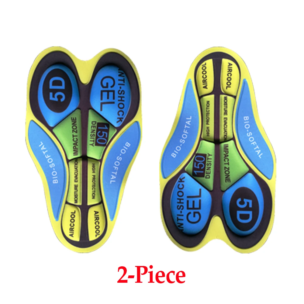 5D Gel Pad(2 pcs) Комплект из 2 предметов велосипедная гелевая накладка 5D 12D 19D 20D наколенники Велосипедный спорт Велоспорт шорты дышащие велосипедные шорты MTB для верховой езды Костюмы подушки - Цвет: 5D Gel Pad(2 pcs)