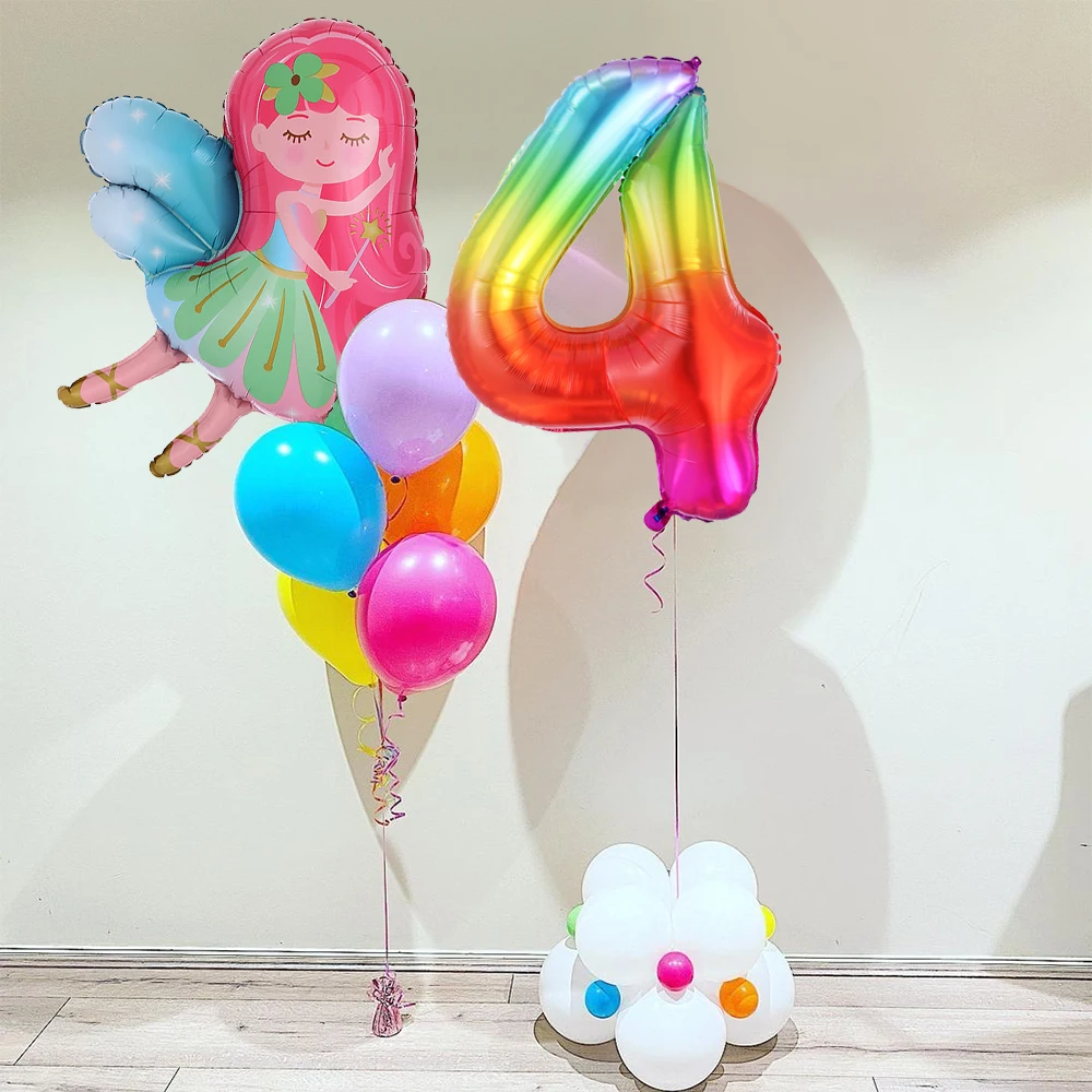 20 шт./компл. маленькая сказочная фотография 40 дюймов радужные цифры шар принцесса