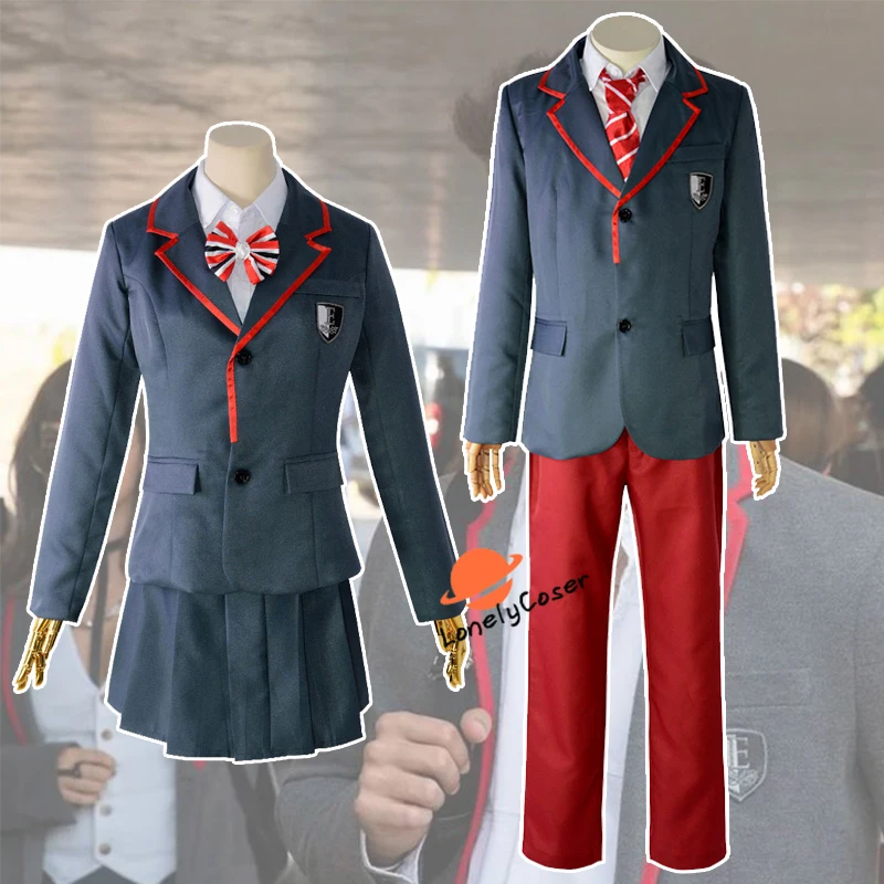 Элитная школьная форма костюм для косплея новая JK TV куртка брюки пояс галстук