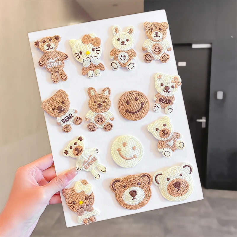 

New Cute Wool Knitting Cartoon Bear Rabbit Cat Hairpin For Girls Sweet Hair Decorate Barrette Hair Clip Fashion Hair Accessories