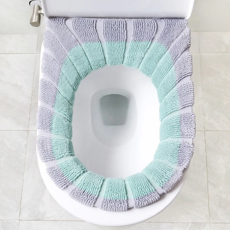 

Universal Knitted Toilet Seat Toilet Toilet Seat Cover Washable Household Thickened Toilet Pad