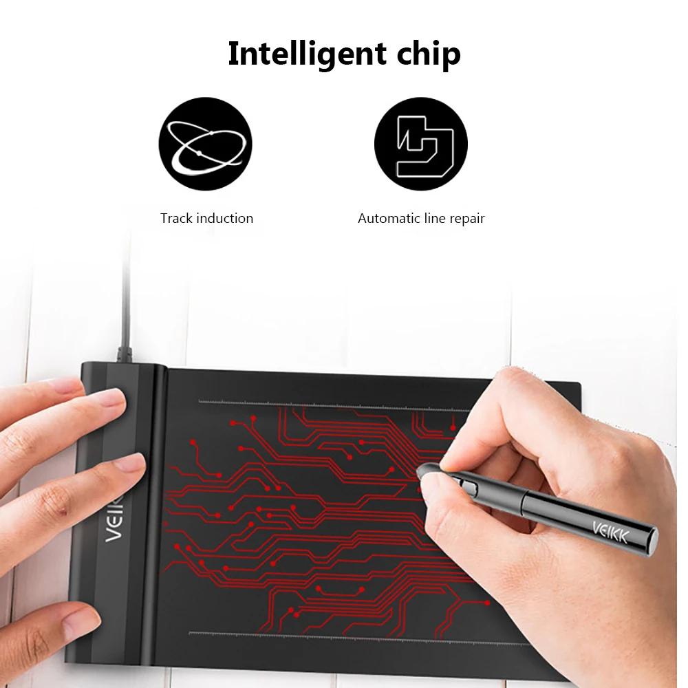 VEIKK S640 Digital Drawing Tablet 6*4 inch Pen with 8192 Levels Pressure Passive One-Touch Eraser Hand Painted | Компьютеры и офис