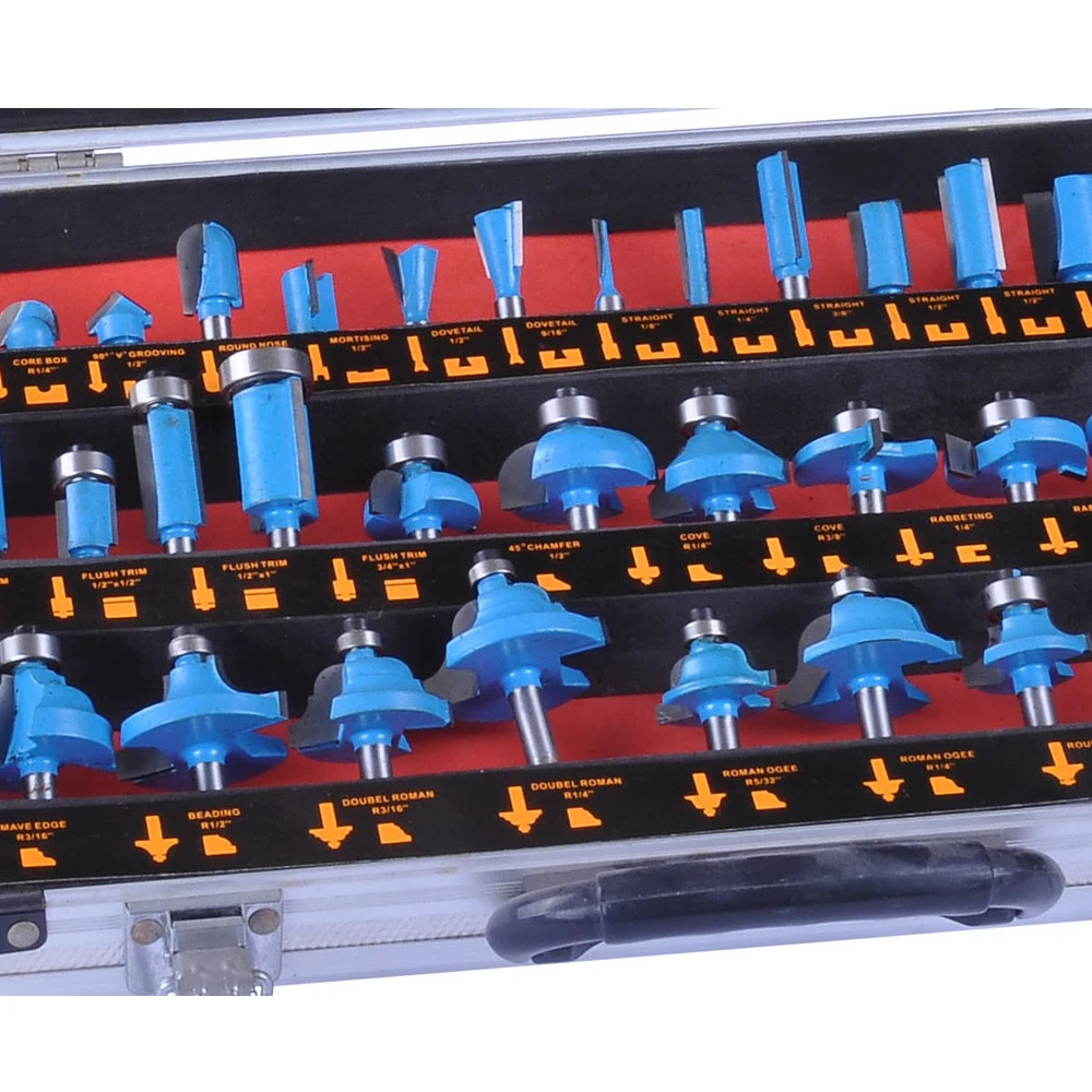 35 шт. 1/4 фрезы Набор Профессиональный хвостовик вольфрам карбид с Деревянный