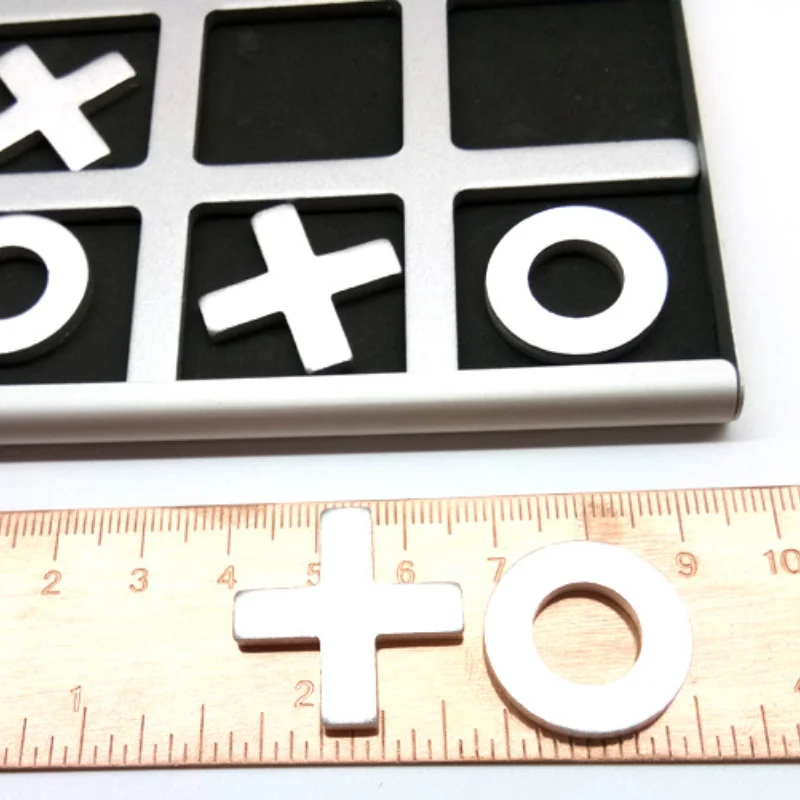 Новый продукт металлические алюминиевые шахматы для игр Tic tac toe родителей и детей