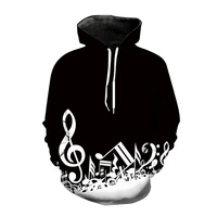 black guitar note hoodie sweatshirt mens and womens hooded fallwinter jacket fun fashion streetwear jacket hoodie