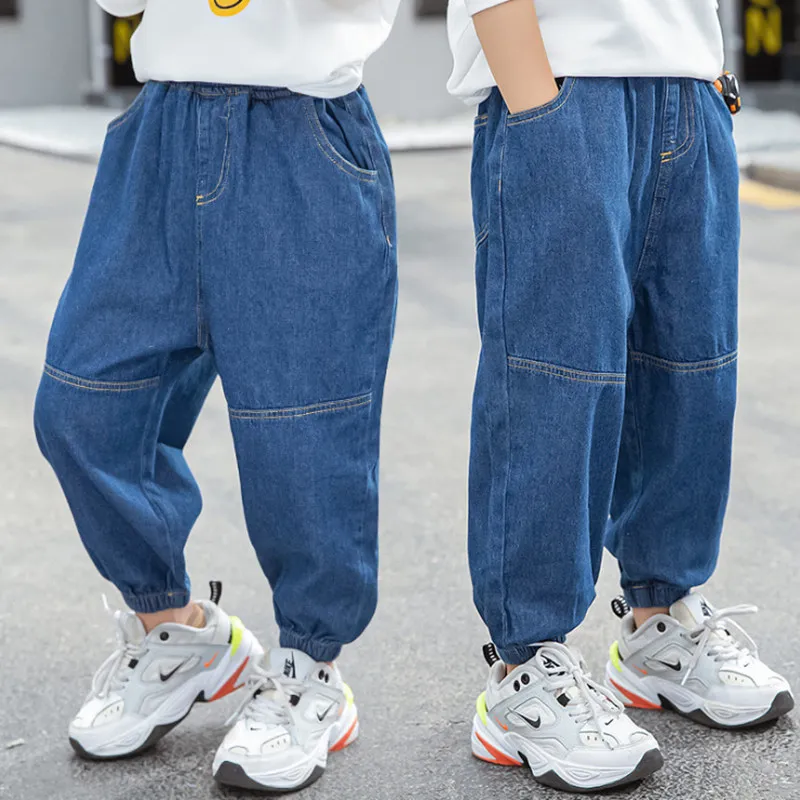 

Denim Pants 2020 Summer Kids Boy Jean Pants Solid Color Pocket Design Pant Baby Jeans Long Trousers Bottoms Children's Fantasy