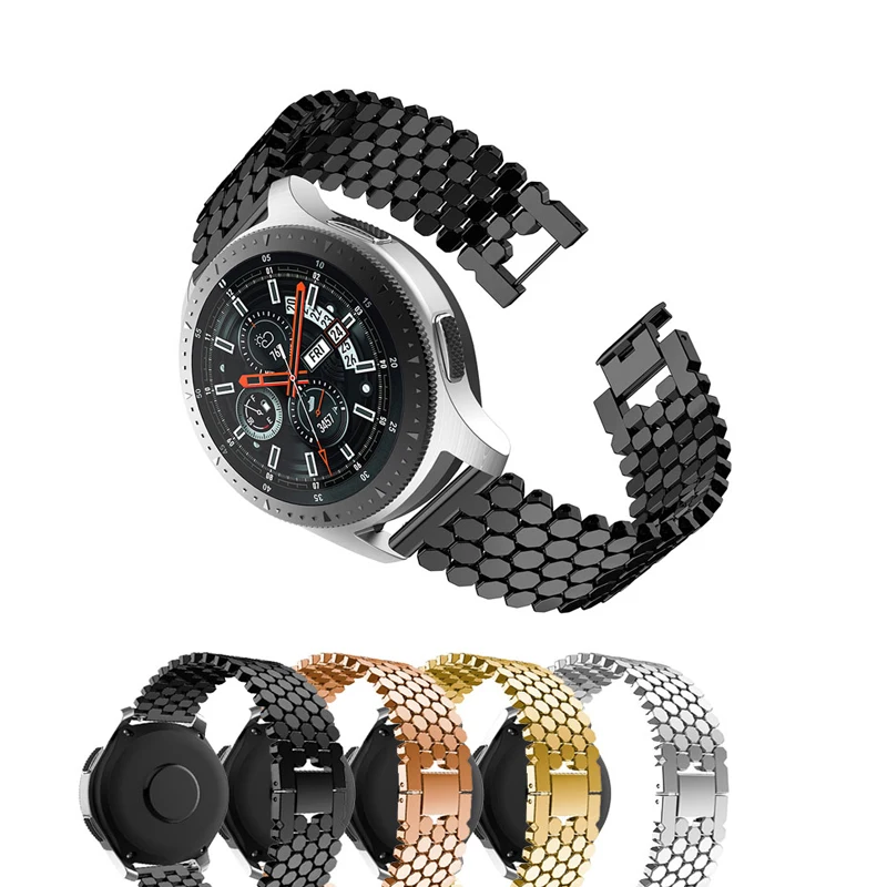 Ремешок из нержавеющей стали для huawei watch gt samsung galaxy 46 мм S3 frontier band huami amazfit 1/2