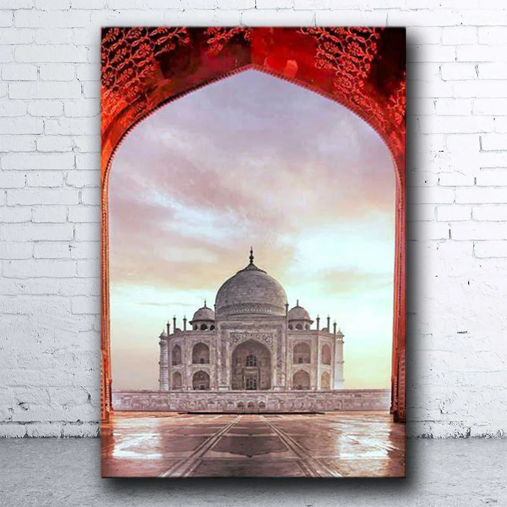 

Taj Mahal Metal Sign Tin Sign Plate Metal Wall Decor for Bar Pub Club Man Cave Metal Poster