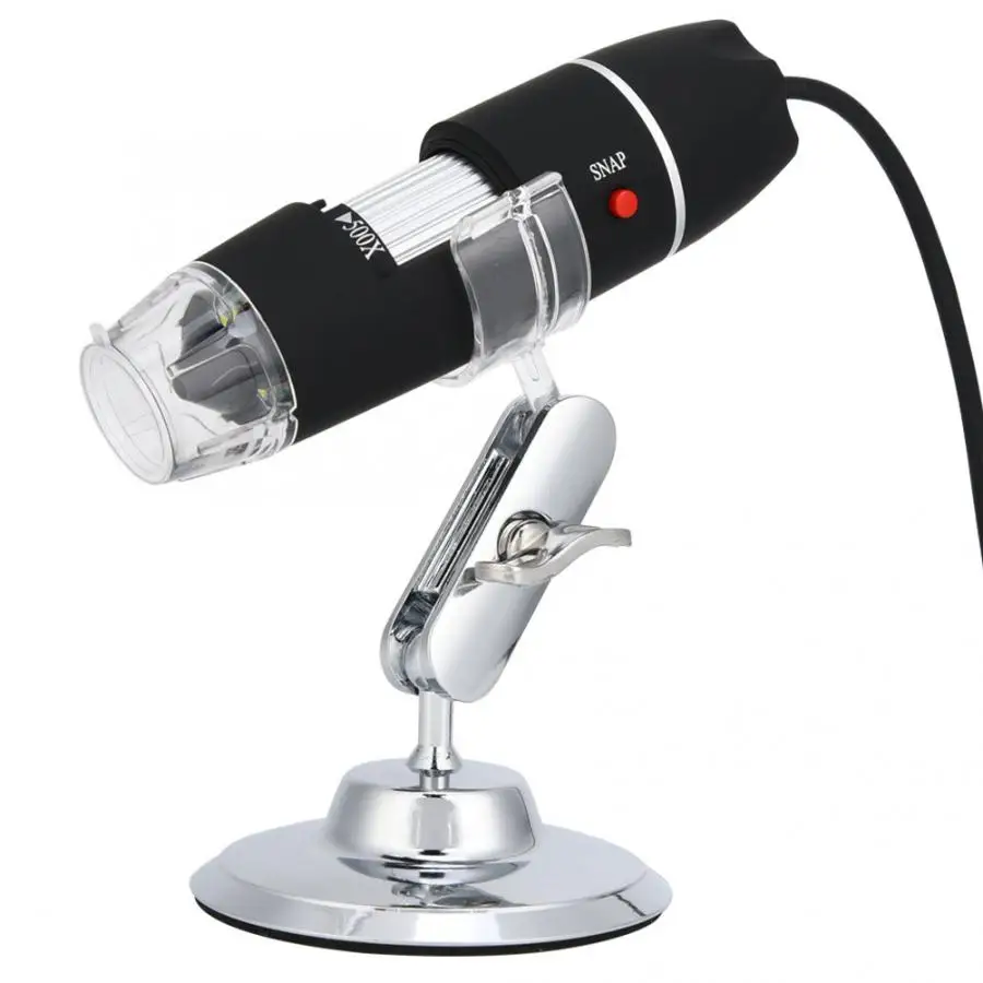 S02 50-500X Цифровые микроскопы 8LED USB с Универсальная металлическая Поддержка