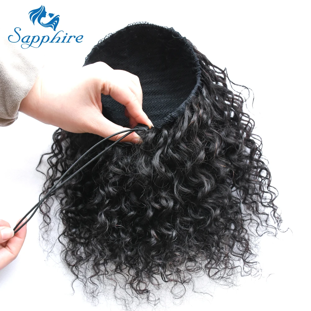 Сапфировая машинка для прически конский хвост 100% натуральные волосы