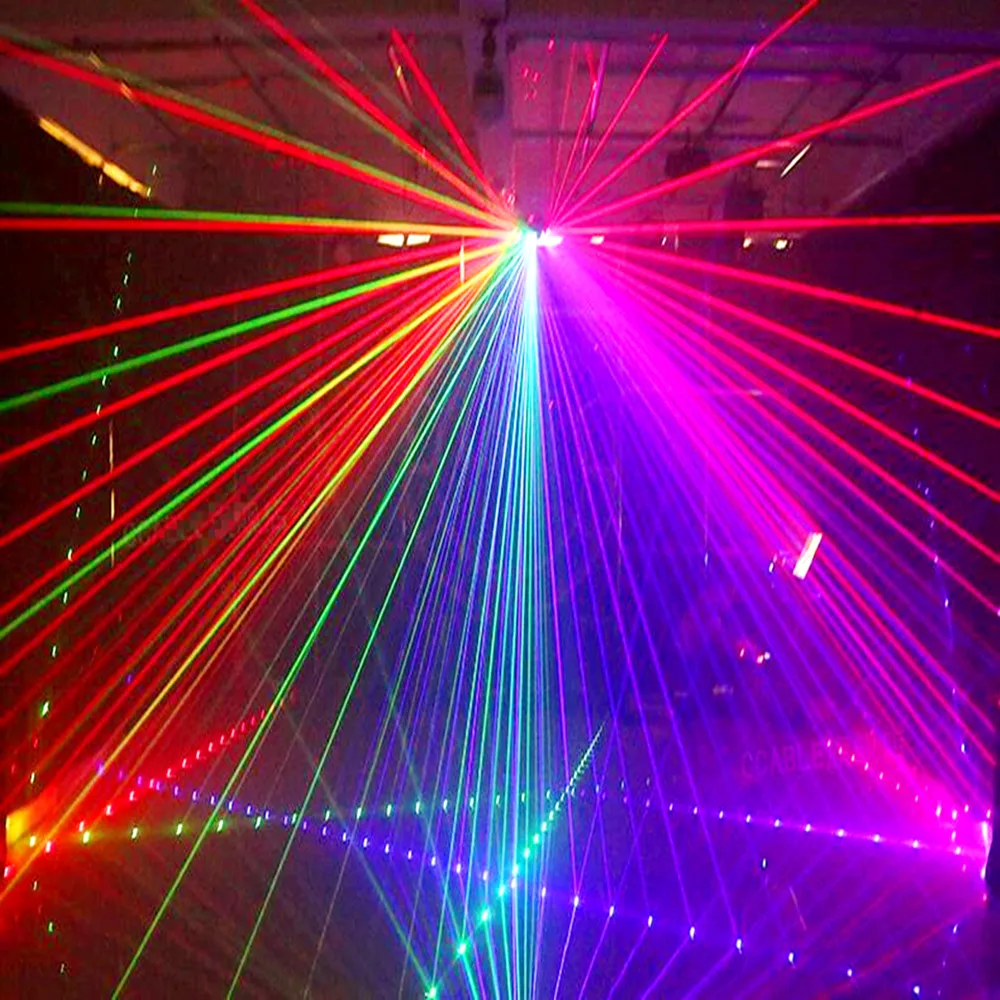 Лазерный светильник RGB праздничный сценический DMX с 6 глазами для дискотек