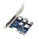 Райзер-карта PCIE PCI-E PCI Express 1x на 16x1 на 4 USB 3,0, концентратор-адаптер для майнинга биткоинов, устройств BTC