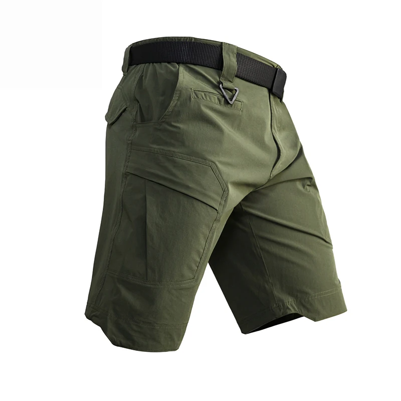 Men's Solid Color Mountaineering Shorts Quick-drying Multi-pocket Waterproof Outdoor Hiking Running | Спорт и развлечения