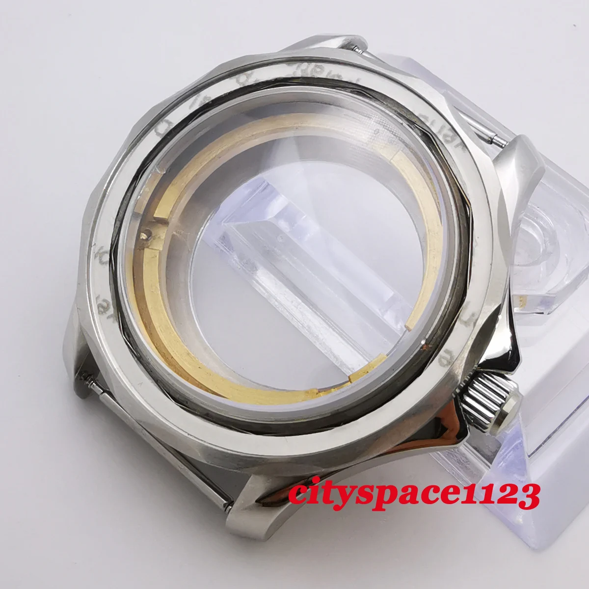 41 мм вращающийся ободок часы с сапфировым стеклом чехол Fit Miyota 8205/8215 эта 2836 DG2813/3804