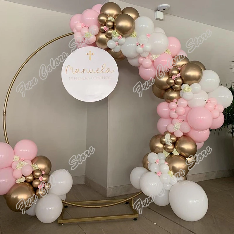 126 шт. розовый фон для дня рождения макарон | Дом и сад