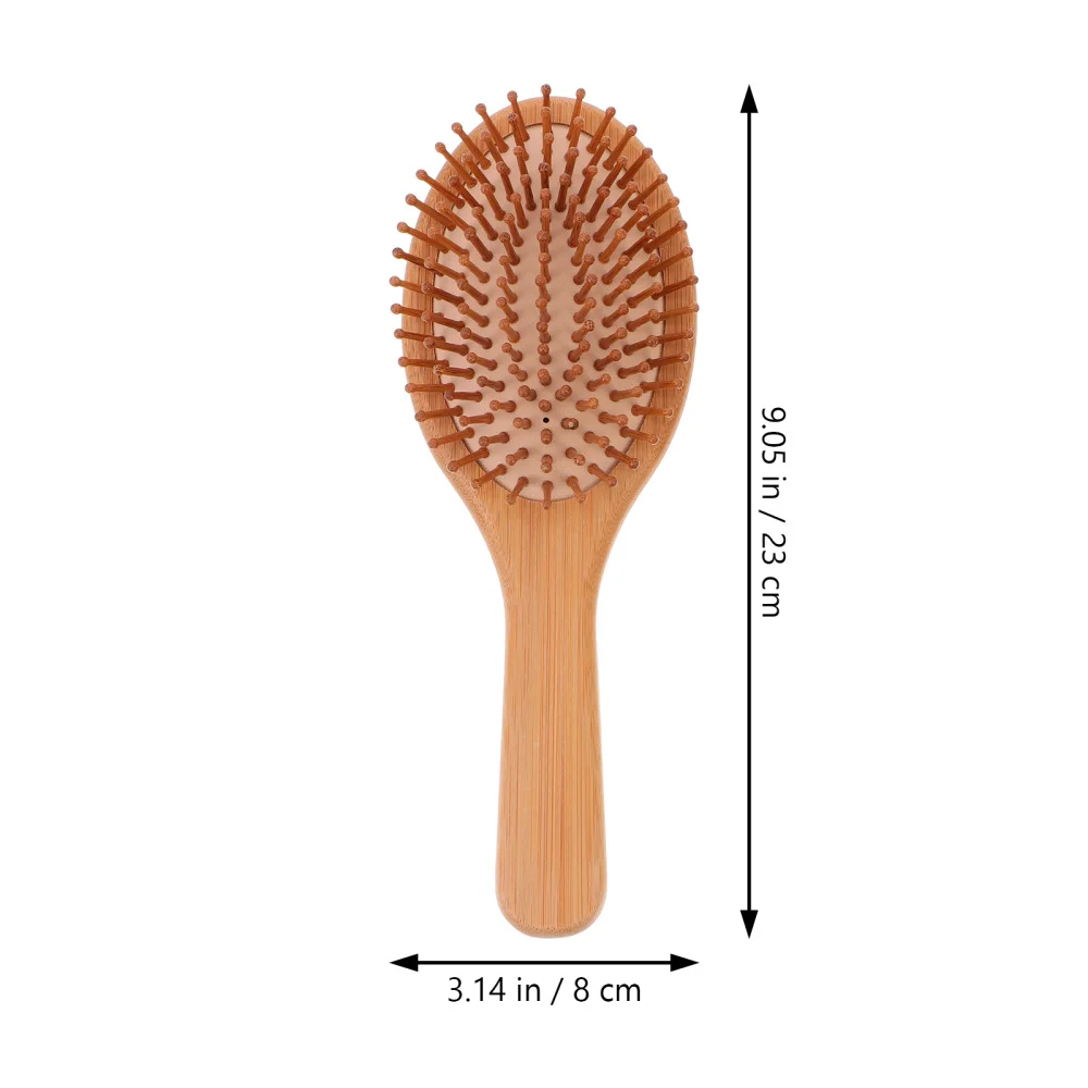 

2Pcs Natural Bamboo Detangling Wide Tooth Brush Paddle Brush for Kids Adults