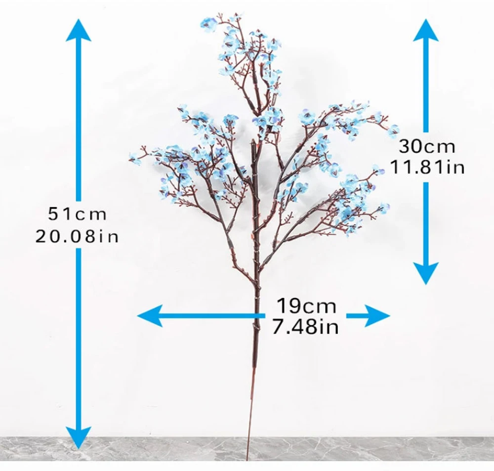 

Gypsophila Artificial Flowers White Branch High Quality Babies Breath Fake Flowers Long Bouquet Home Wedding Decoration Autumn