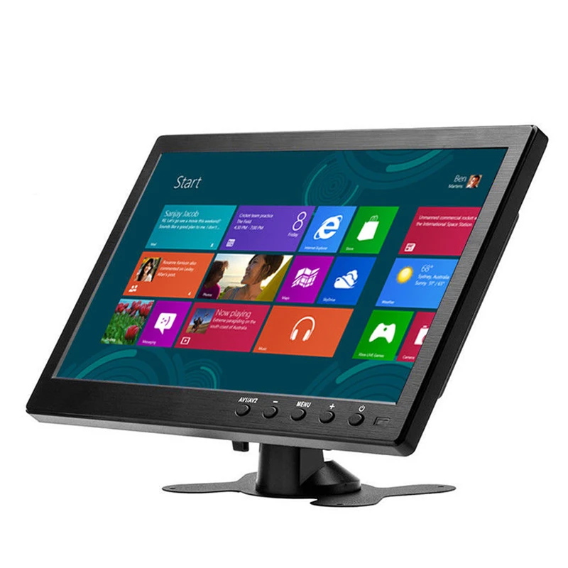 10,1 дюймов 1366x768 портативный монитор для PS3/PS4 XBOX360 Raspberry Pi Windows 7 8 10 система видеонаблюдения с VGA HDMI BNC USB входом