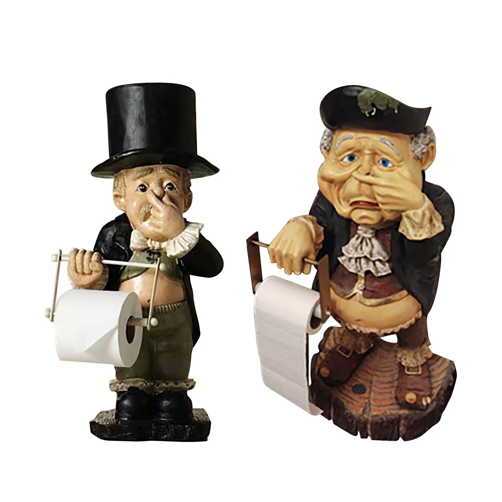 

Держатель для туалетной бумаги в рулоне, украшение из смолы для ванной комнаты, креативные статуи с милыми персонажами, аксессуары для укра...