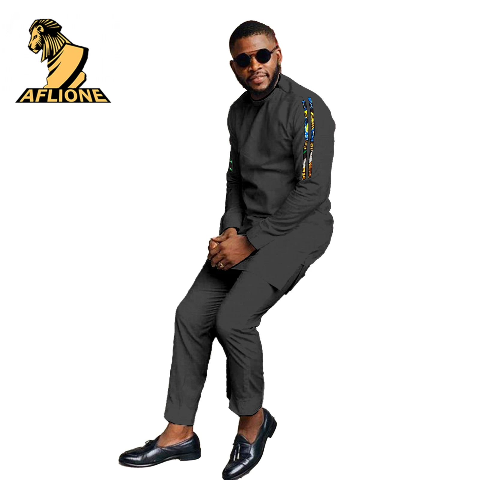 Bazin's Men Rich Hippie Clothes With Wax For African 2021 Fashion Casual 2 Piece Set Colorful Dashiki Traditional American