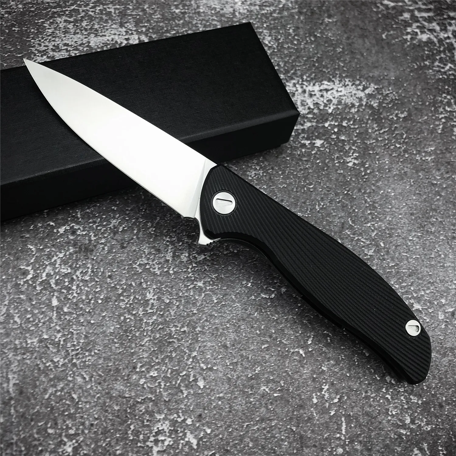 

Folding Knife Outdoor Camping D2 Blade Black G10 Handle Pocket Hunting Knife Survival Tactical Self Defense Tool Kitchen Knife