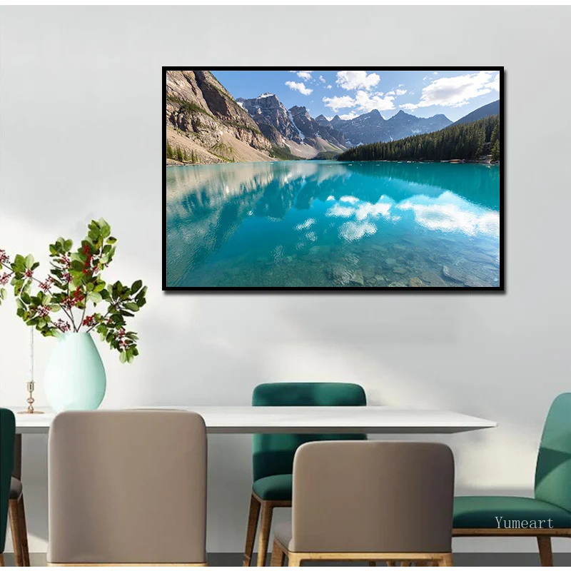 Настенная картина с изображением гор озеро Луизы Канада пейзаж настенные