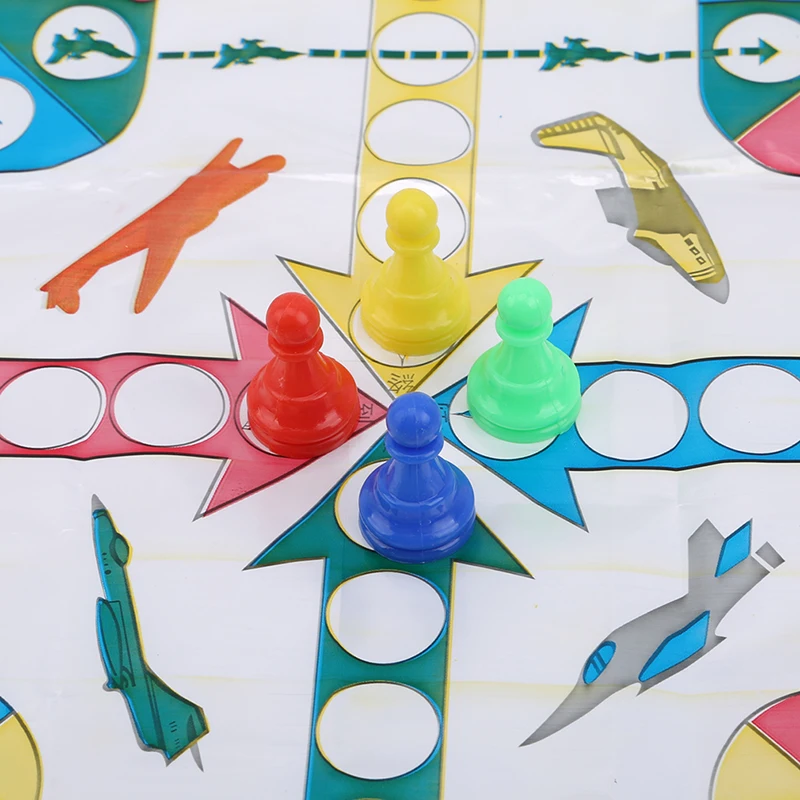 

Kids Classic Flying Chess Foldable Board Gobang Chess Portable Chessmen Board Learning Education Family Fun Game