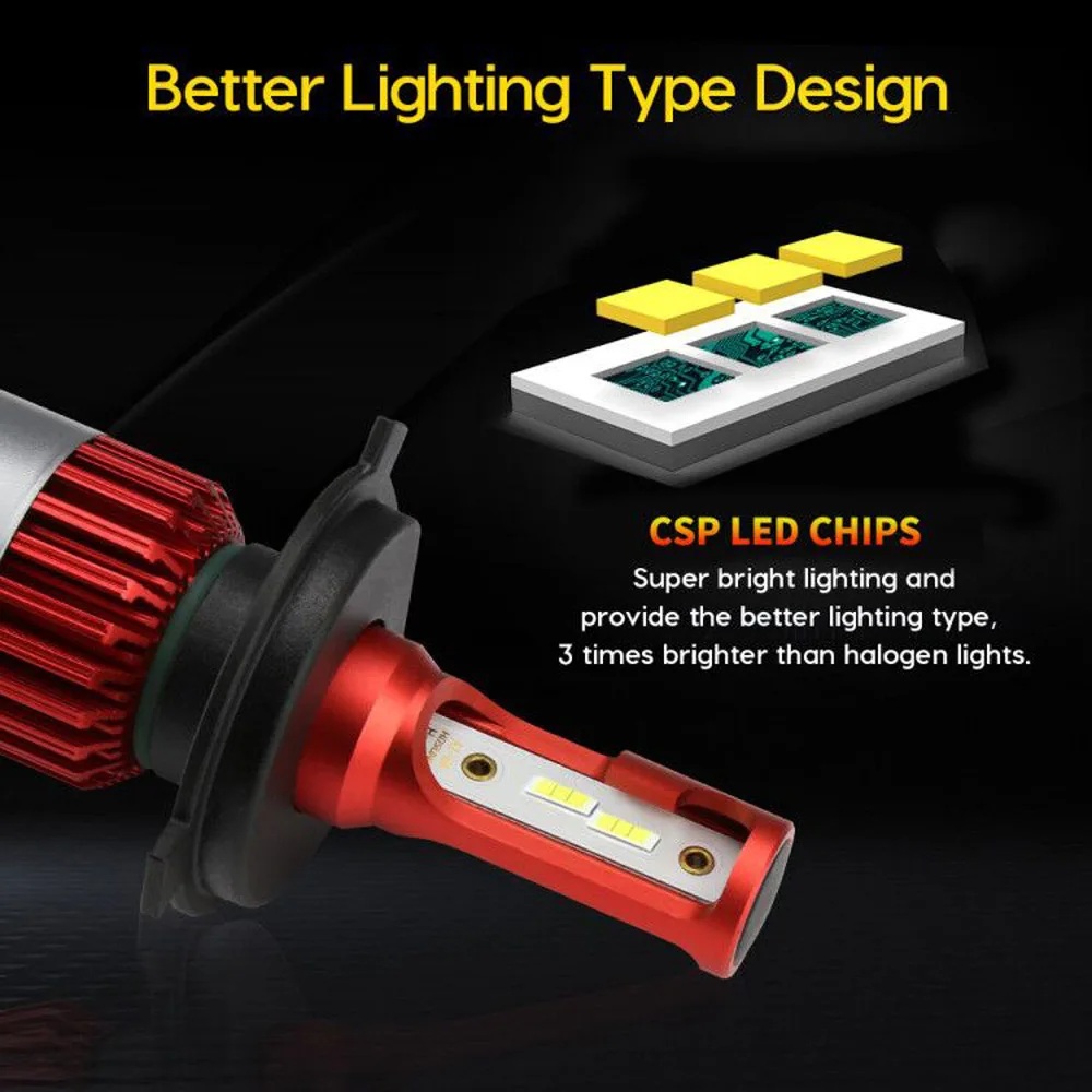 Zdatt H7 led h11 h1 h8 9005 hb3 9006 hb4 h4 светодиодные лампы 72 Вт 8000LM 6000K 12V Turbo CSP чипы супер яркий