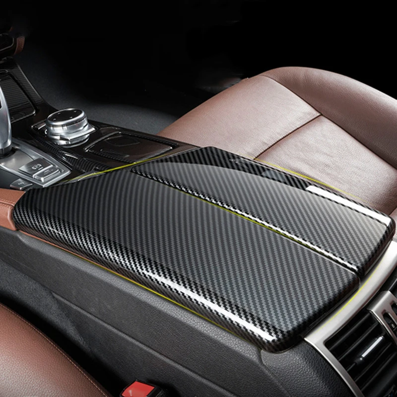 

For BMW 5 Series 520LI 525LI 530LI 11-20 5 Series GT 10-17 6 Series GT 18-20 Carbon Fiber Car Armrest Box Panel Cover Frame Trim