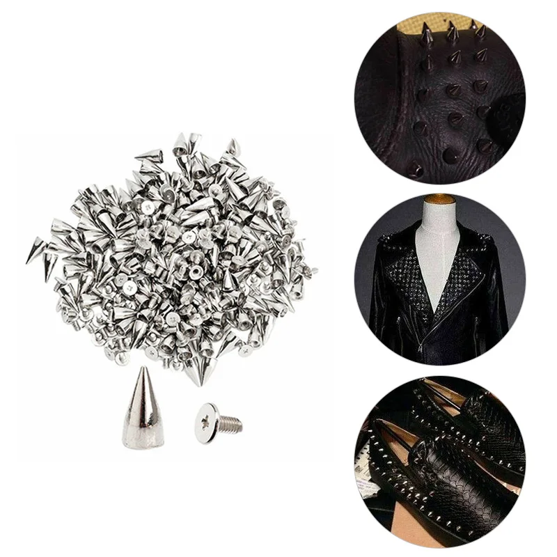 

20Sets Metal Punk Screw Rivets Cone Studs DIY Crafts Leather Belt Watchband Head Spikes Decor Nail Screw Rivets
