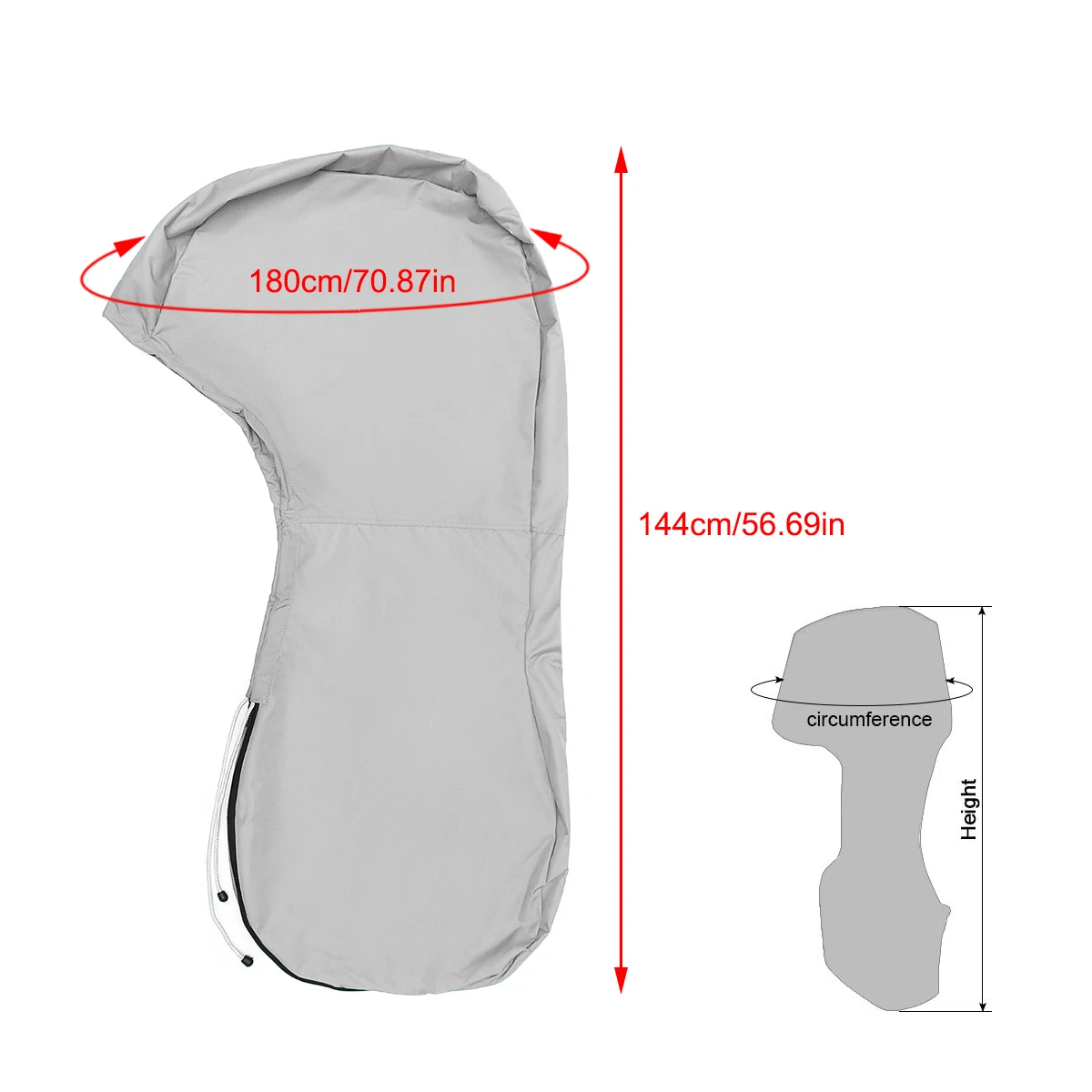 

56.69inch 600D Boat Outboard Engine Cover Full Motor Covers for 30-60HP Hose Power Motors