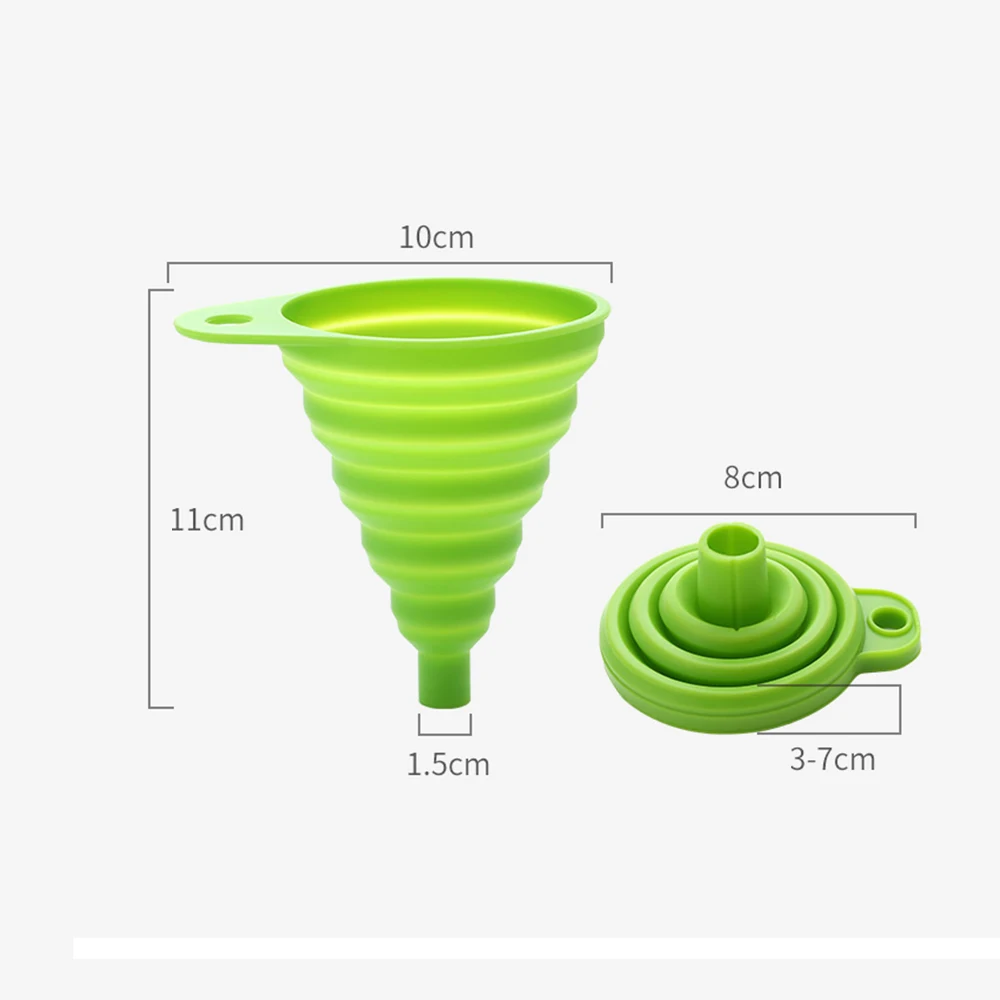 Пищевой силикон Складная воронка мини Дозирования Жидких стильная Воронка