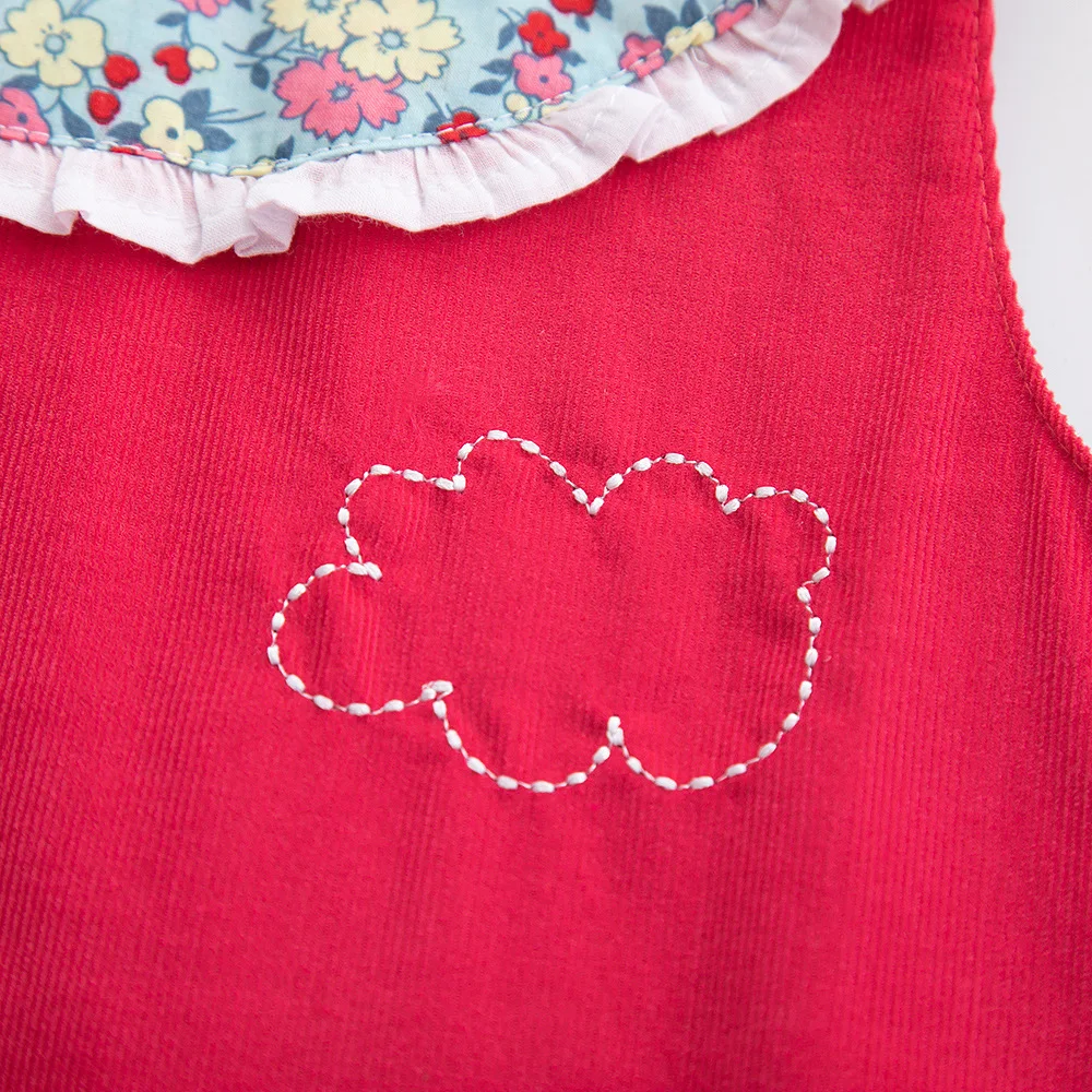 Girls Sleeveless Dress Embroidered Cotton Summer New Button for Wearing H6148 | Детская одежда и обувь
