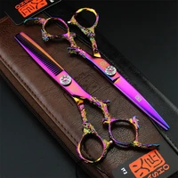 professional 6 inch scissors hairdressing scissors barber scissors straight thinning hair cutting tool
