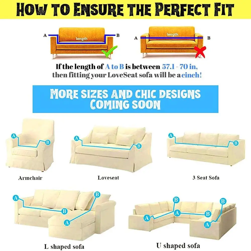 Чехол для дивана эластичный 1/2/3/4 местного размера | Дом и сад