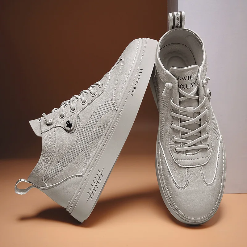 

Mid top board shoes new Korean personalized casual light fashion men's shoes