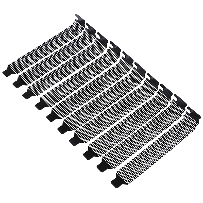 

10pcs/pack Black Hard Steel Dust Filter Blanking Plate PCI Slot Cover With Screws Air Duster PCI Slot Cover Bezel Bit Expansion