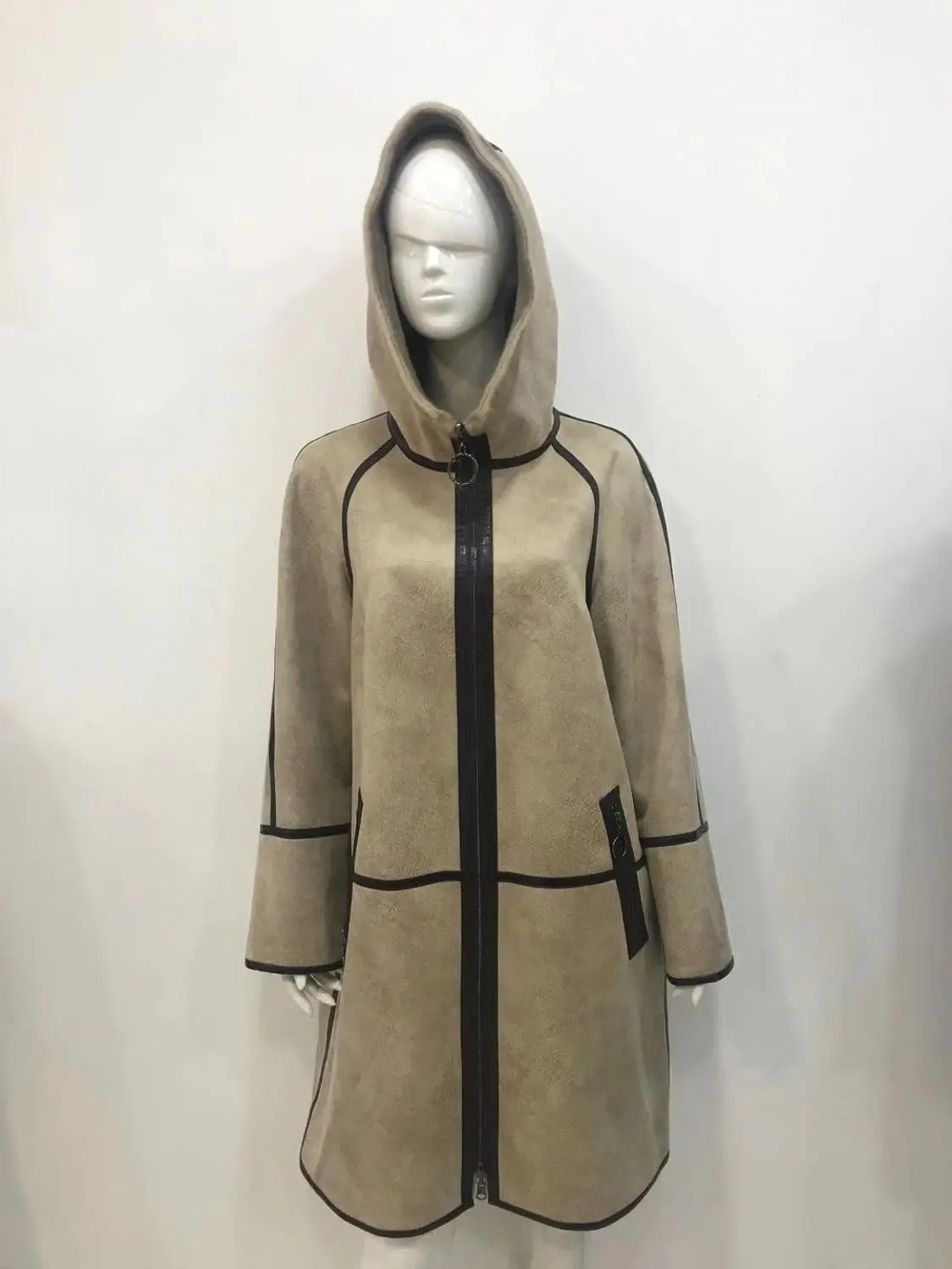 Женское длинное пальто AMSIIKE из норковой шерсти новинка весны 2020 модная и легкая