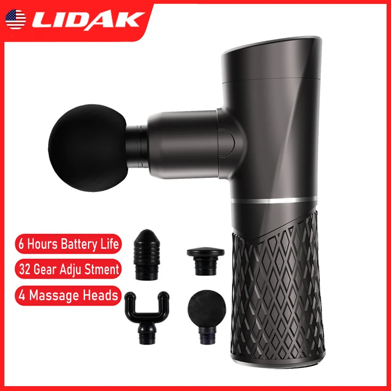 LIDAK Mini Electric Muscle Massage Gun Pocket Neck Muscle Massager Pain Therapy for Body Massage Relaxation Pain Relief