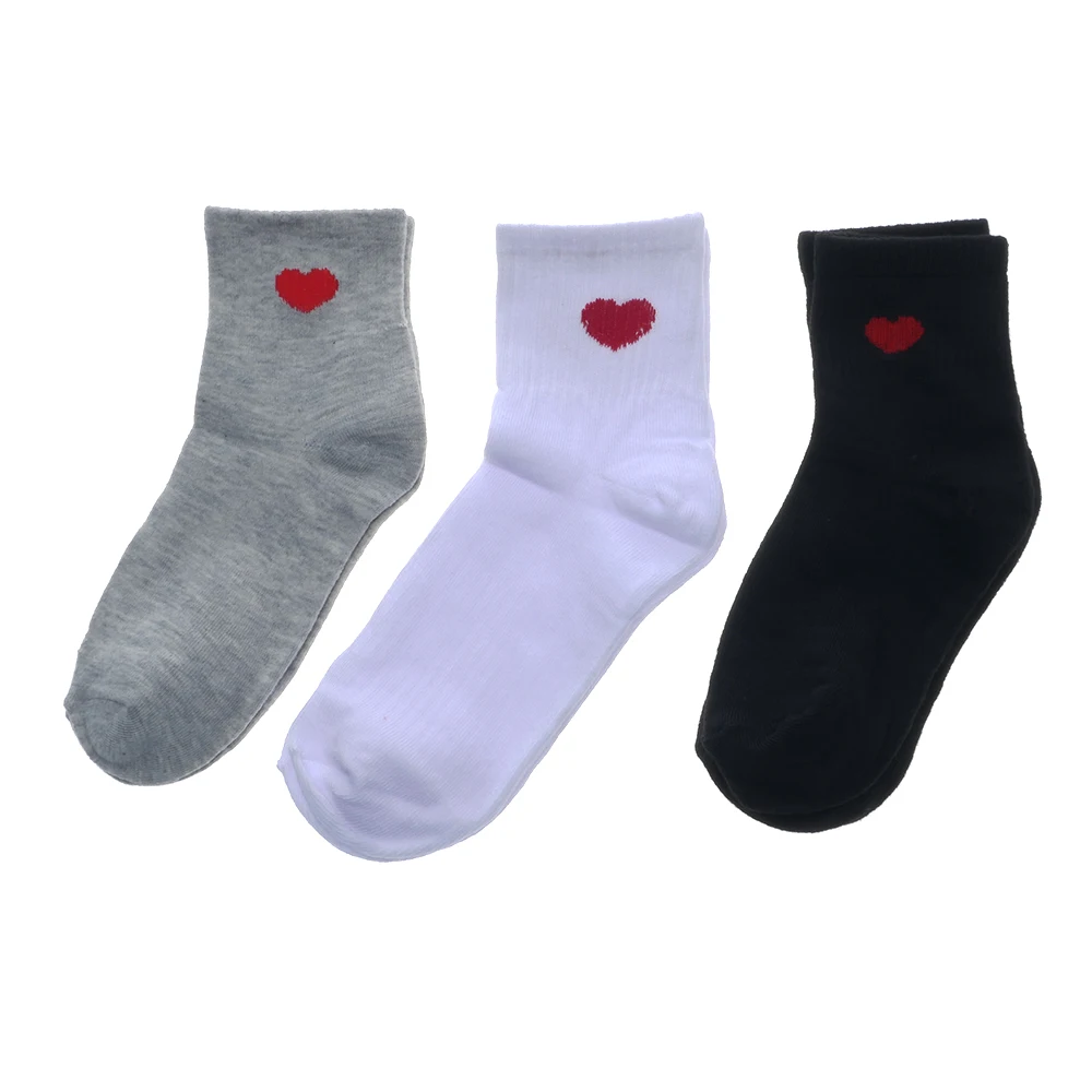 Носки женские/мужские дышащие до щиколотки повседневные хлопковые с рисунком