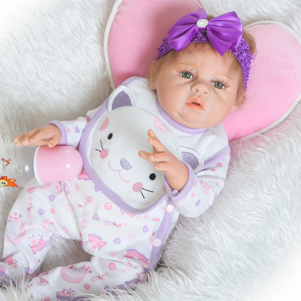 

Baby Reborn Full Silicone Reborn babies girl toddler dolls 50cm Vinyl Realistic bebe reborn bonecas Bath Toy waterproof