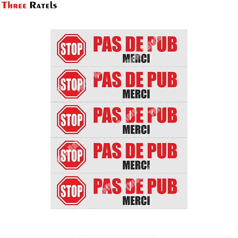 

Three Ratels B293 NO PUB 5 Pieces Packaging Laptop Car Motorcycle Box Decoration Decals Vinyl Material Sign Stickers