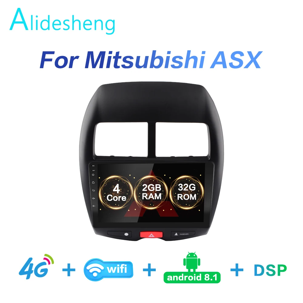 2G+ 3 знака после 2G DSP 2 din Android 8,1 4G сеть для автомобиля радио мультимедиа видео плеер для Mitsubishi ASX 2010 2011 2012 2013-, Wi-Fi, BT