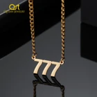 Индивидуальное ожерелье с цифрами ангела для женщин, подарок, религиозная бижутерия из нержавеющей стали, подарок, изящная цепочка, кулон, счастливый подарок для нее