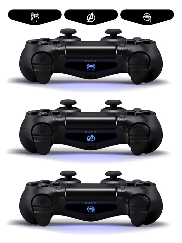 9 шт./компл. светильник светодиодный наклейки для кожи для Playstaion4 PS4 Геймпад светильник наклейки для PS4 Slim Ps4 pro игровой контроллер